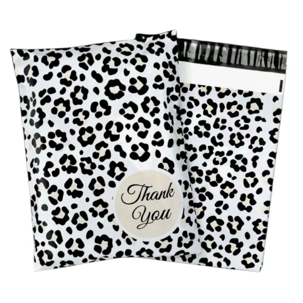 PRICE IS FIRM - Set of 10 Animal Print 10 x 13 ‘Thank you’ Poly Mailer Bags